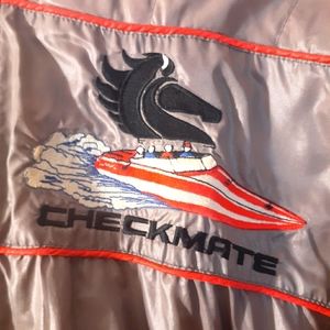Vintage Satin Checkmate boats jacket